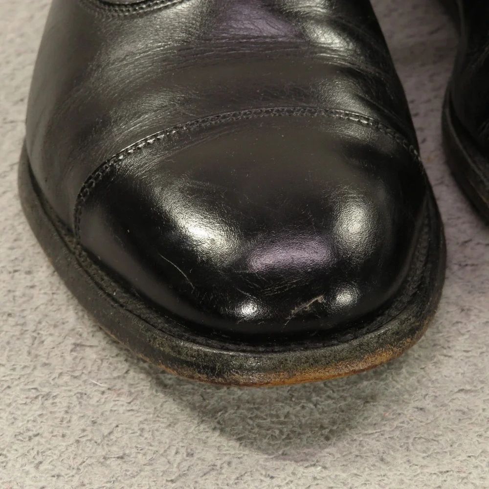 Allen Edmonds Mens 9.5 D Fifth Avenue Black Cap Toe Leather Oxford Shoes 5705